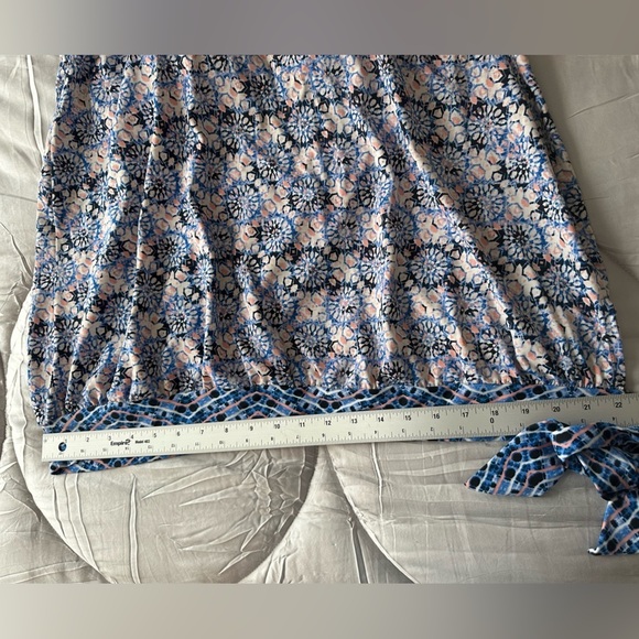 Swimsuits for All size 22 blouson style tankini top blue/pink geometric print - Picture 7 of 11